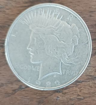 Moneda de Plata Peace Dollar 1922