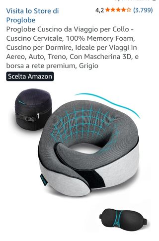 Cuscino da Viaggio Proglobe Memory Foam