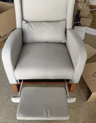 Mecedora sillón reclinable nuevo gris madera