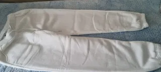 Pantaloni bianchi con stampa Smile