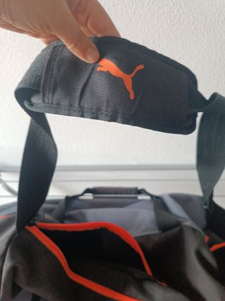 Bolsa Deporte Viaje Puma Negra Naranja