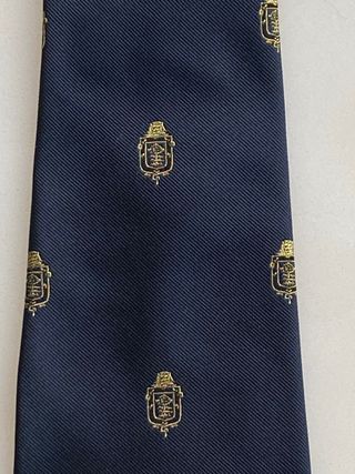 Corbata Echegaray Seda Natural Azul y Oro