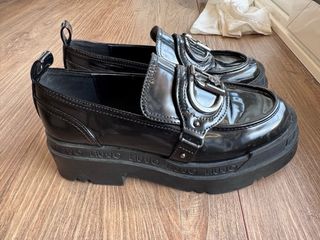 Mocasines Liu Jo Negros Charol Hebilla