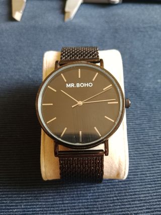 Reloj MR.BOHO Negro Malla
