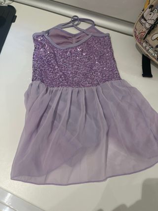 Maillot Gimnasia Rítmica Niña Morado 4-6años