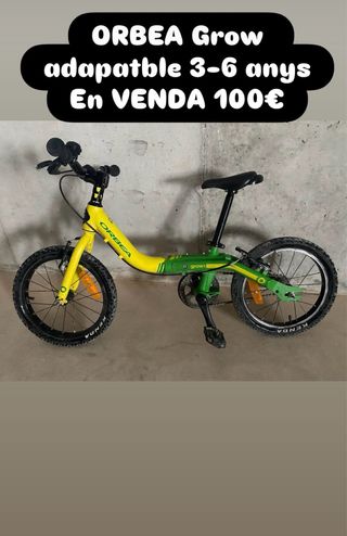Bicicleta Orbea Grow 3-6 años