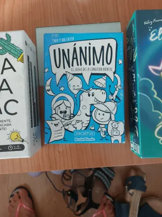 Set di 3 giochi da tavolo: Guatafac, Unanimous, El Maest