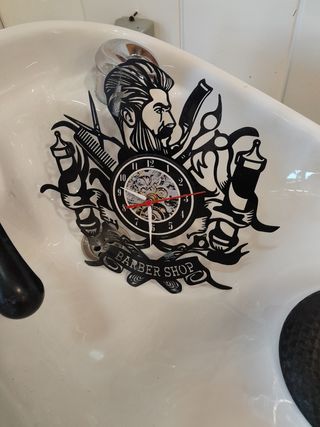 Reloj de Pared Barbería Vintage