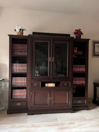 Librería/Mueble TV Madera Nogal