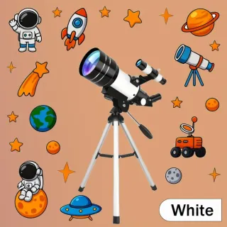 Telescopio astronómico profesional con zoom