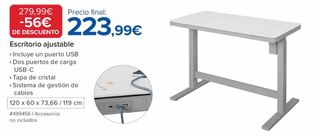 "QUEDA UNO" Escritorio Eléctrico Ajustable Gris