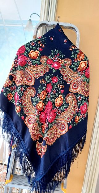 Fazzoletto scialle stile russo Babushka Sciarpa