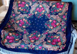 Fazzoletto scialle stile russo Babushka Sciarpa