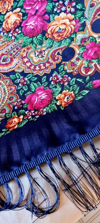 Fazzoletto scialle stile russo Babushka Sciarpa