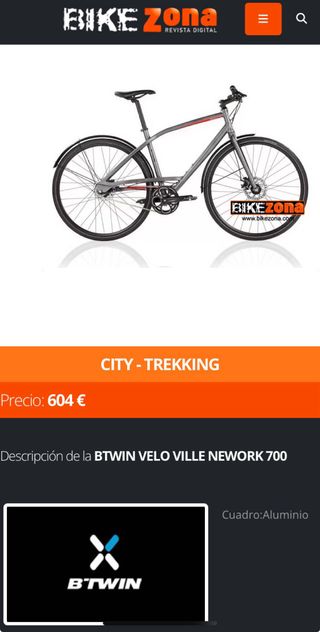 Bicicleta BTWIN gris