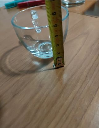 Tazas pequeñas de cristal sin estrenar