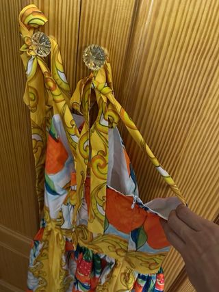 Vestido Sicilia estampado frutas