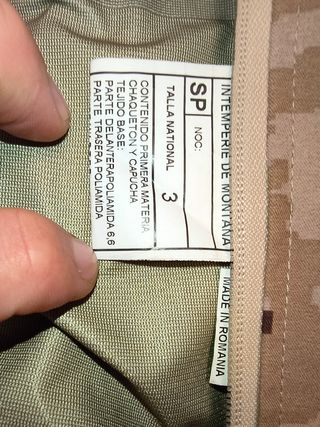 Intemperie de montaña gore tex árido Talla 3 (L )
