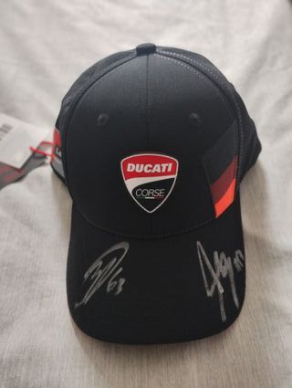 Cappellino Ducati Corse autografato Marquez Bagnai