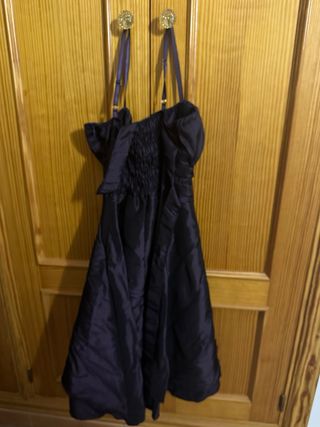 S/M Vestido morado fiesta con volantes