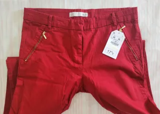PANTALÓN ROJO LEFTIES TALLA 40.