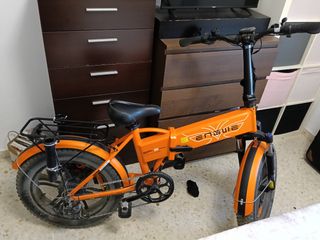 Bicicleta Eléctrica Naranja Plegable