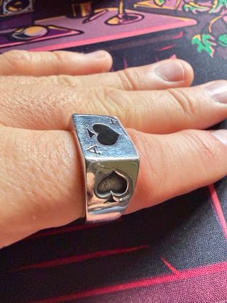 Anillo Sello Acero Inoxidable As de Picas