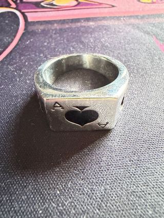 Anillo Sello Acero Inoxidable As de Picas