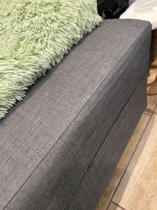 Divano letto Chaiselongue grigio con contenitore