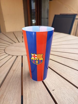 Vaso FC Barcelona Rayas Azul y Rojo