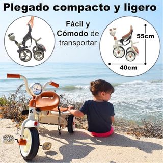 Triciclo Twinly Carly Evolutivo Plegable Luz,Blanc