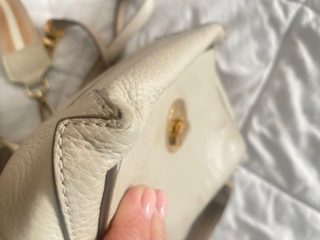 Borsa Coccinelle in pelle beige e marrone