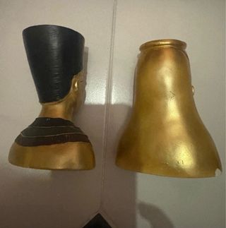 Figuras Portavelas Egipcias Doradas