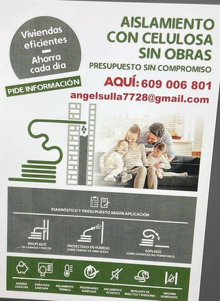 Aislamiento Térmico Con Celulosa Sin Obras 120e m3