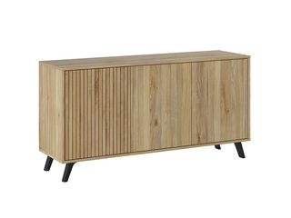 Aparador de madera y cristal