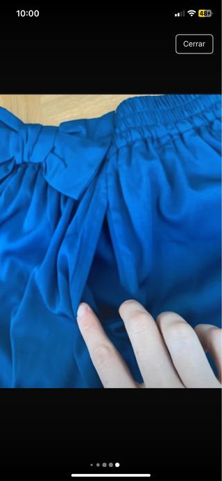 Falda mini Pull&Bear azul marino talla S