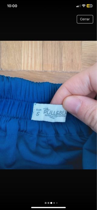 Falda mini Pull&Bear azul marino talla S