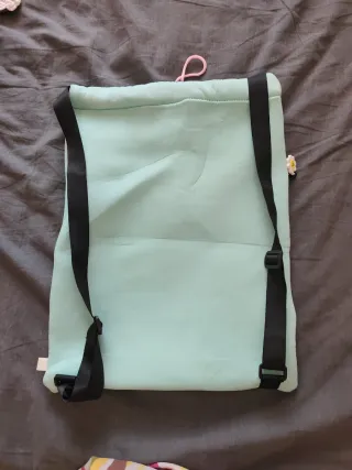 Mochila Mr. Wonderful mint y rosa. 