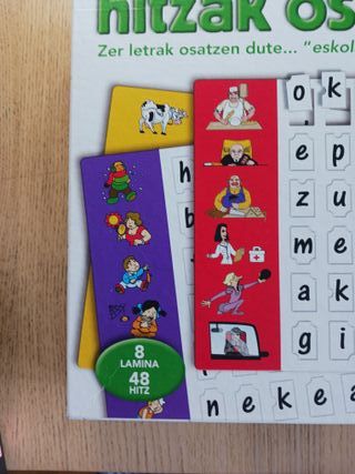 Juego Hitzak Osatu Euskera Diset 5-8 años