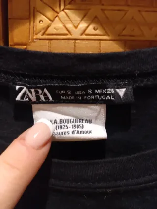 Top manga abullonada Zara Talla S
