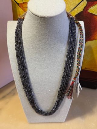 Collana Indiana a 5 fili di Iolite
