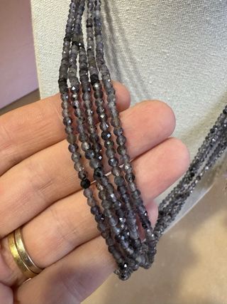 Collana Indiana a 5 fili di Iolite