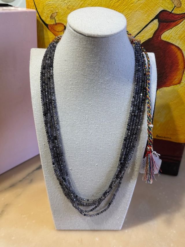 Collana Indiana a 5 fili di Iolite 