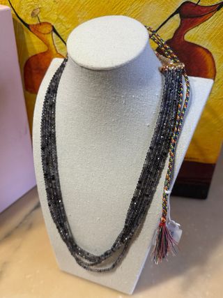 Collana Indiana a 5 fili di Iolite