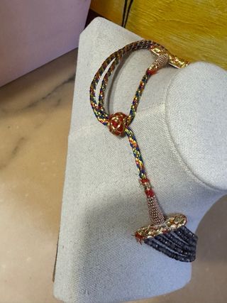 Collana Indiana a 5 fili di Iolite