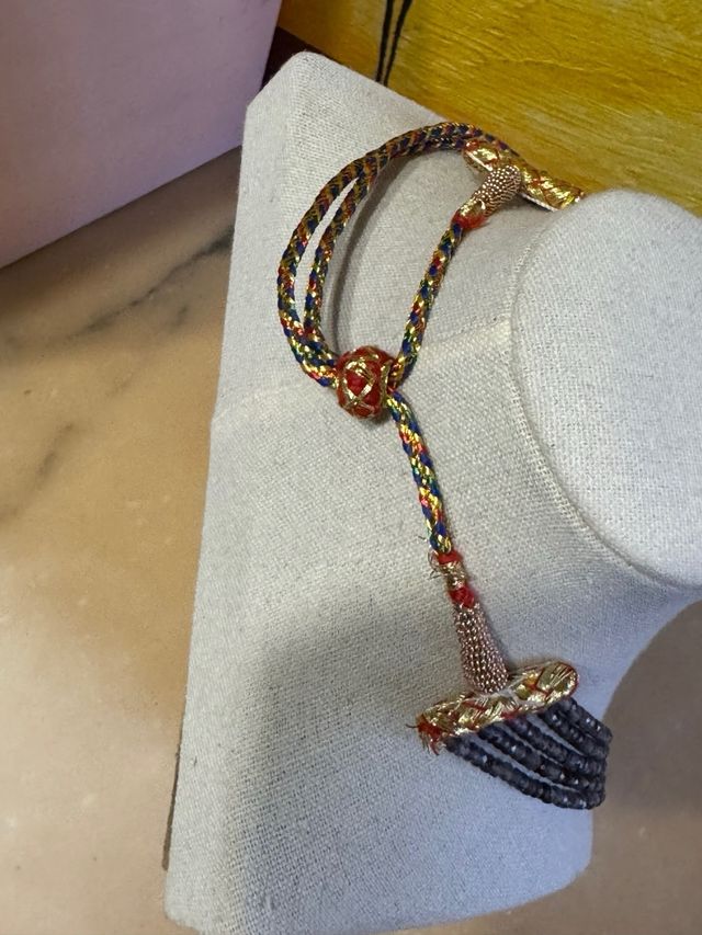 Collana Indiana a 5 fili di Iolite 