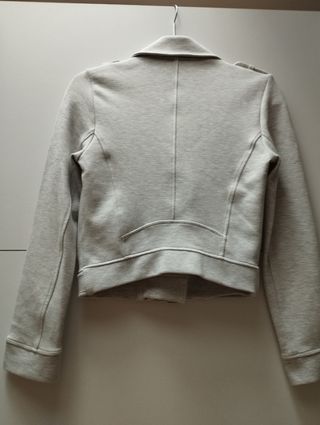 Cazadora Biker Zara Gris Mujer Talla S
