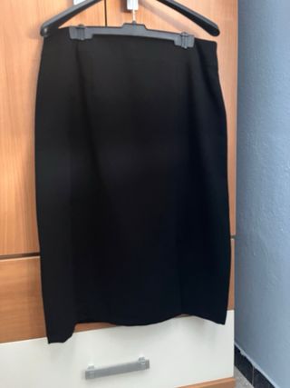 Traje Escada negro falda y chaqueta T.46