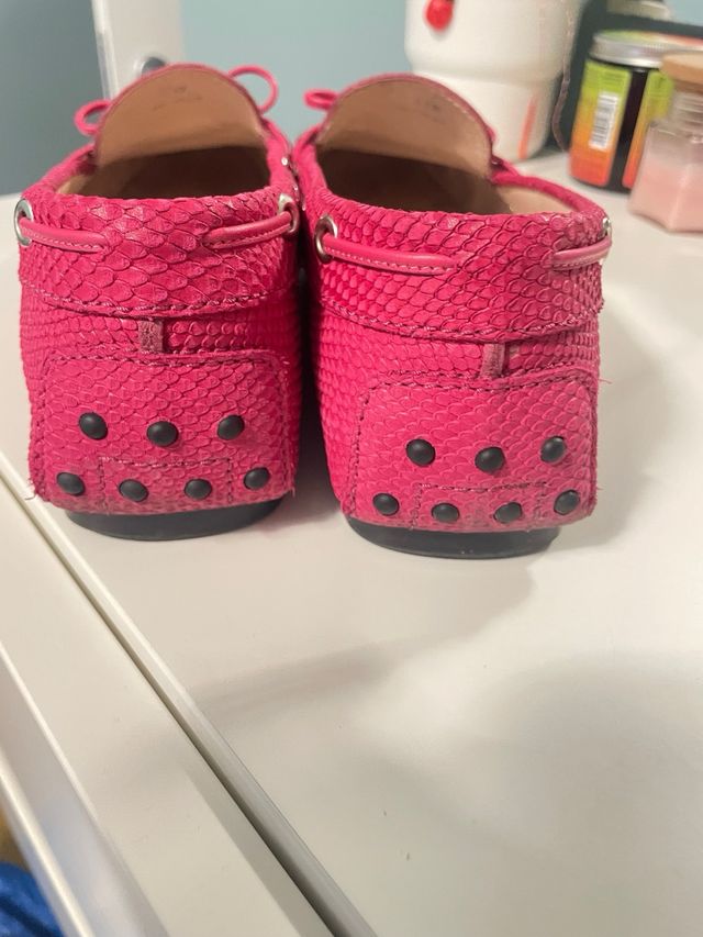 Mocassini Tod's Pelle Effetto Serpente Rosa