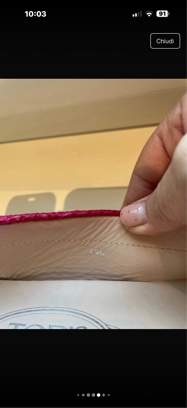 Mocassini Tod's Pelle Effetto Serpente Rosa